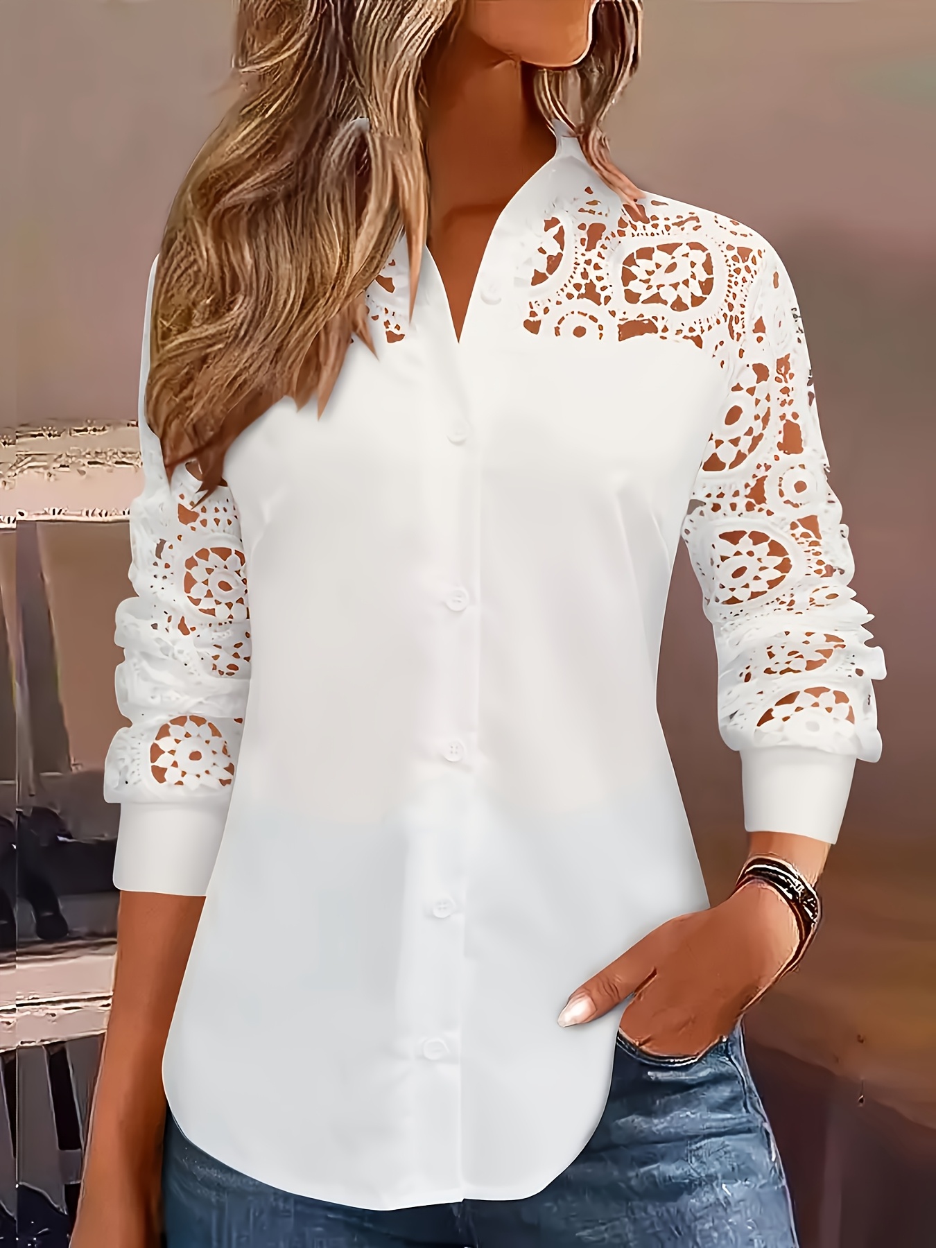 Embroidery Online - Temperamento camisa suelta de mujer blusa