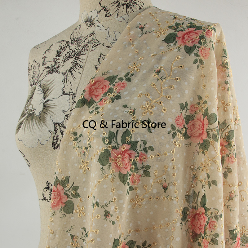 Embroidery Roses - Nuevo patrón de rosas, tela de