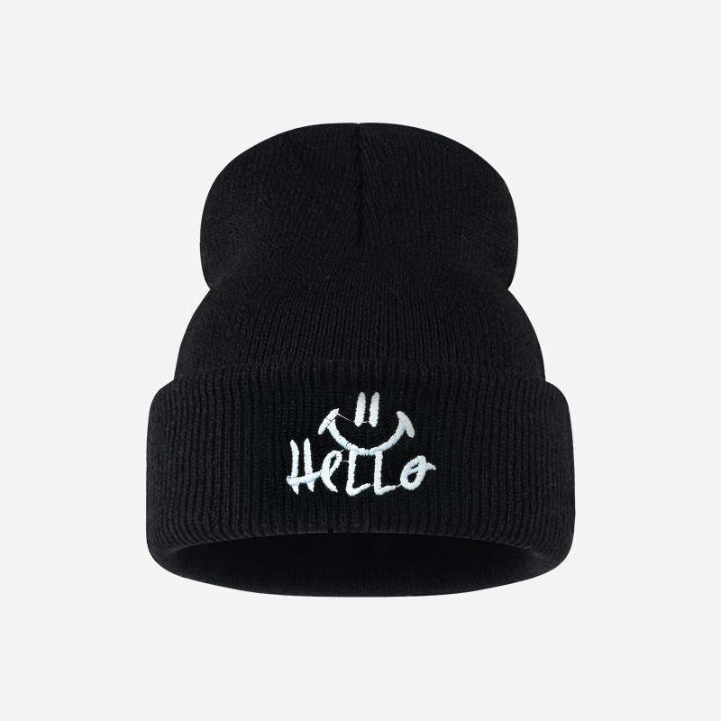 Embroidery Knit - Gorro de punto para niños pequeños
