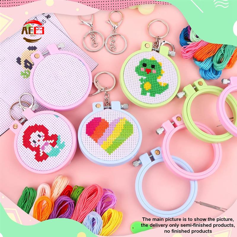 Embroidery For Beginners - AEE3-6Pcs Kits de punto de cruz