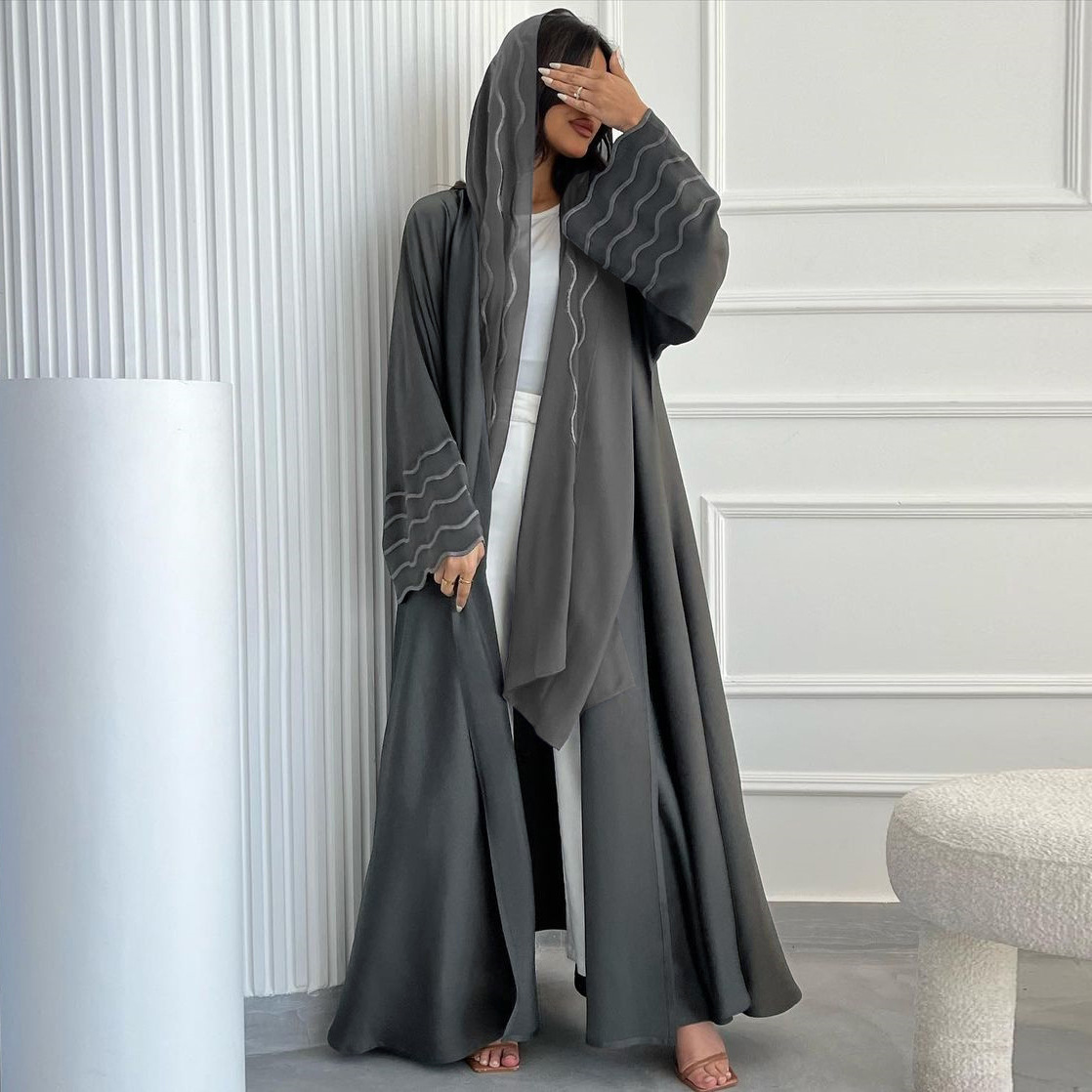 Embroidery Hijab - Vestidos de mujer Eid musulmán para