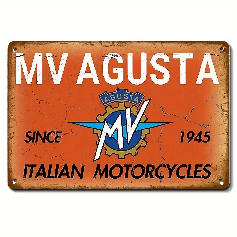 Embroidery Legacy - Letrero Metálico Vintage de Motocicletas Italianas
