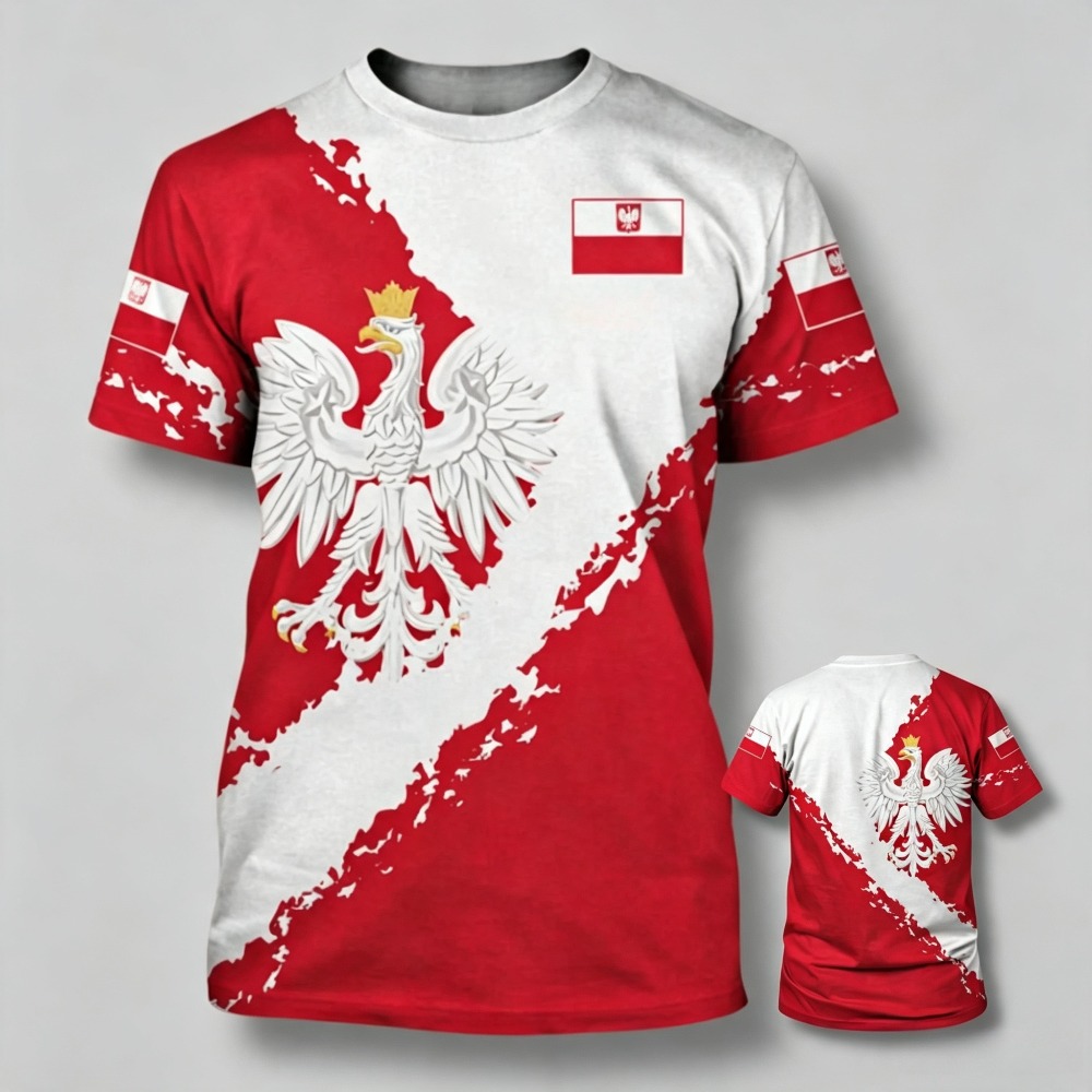 Embroidery Legacy - Camiseta con estampado 3D del águila
