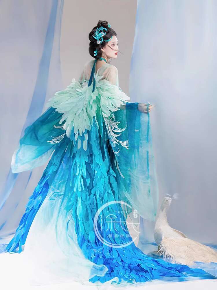 Embroidery Knit - Nuevo Pavo Real Hanfu moda mujer