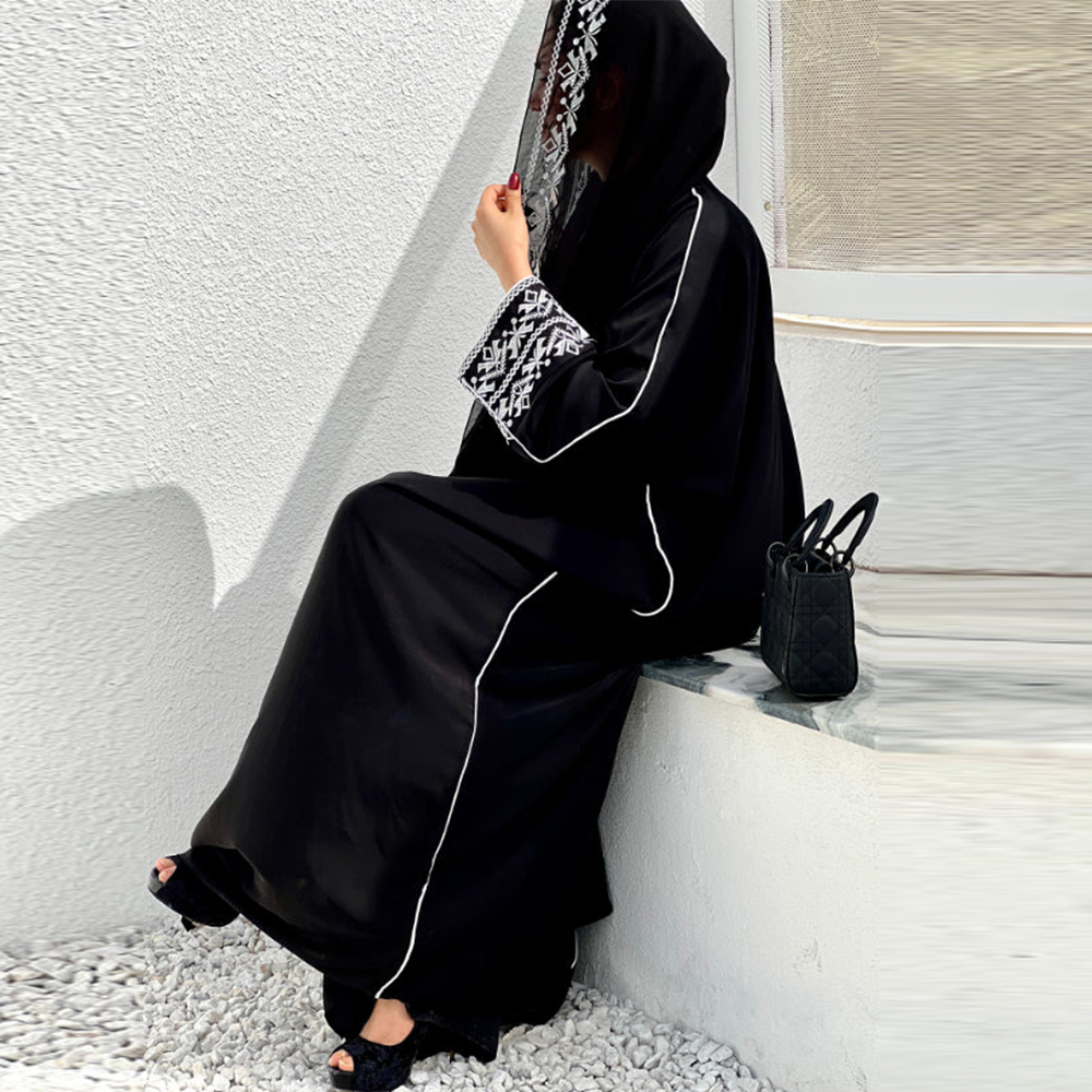 Embroidery Hijab - Moda clásica bordada Abaya Hijab vestido