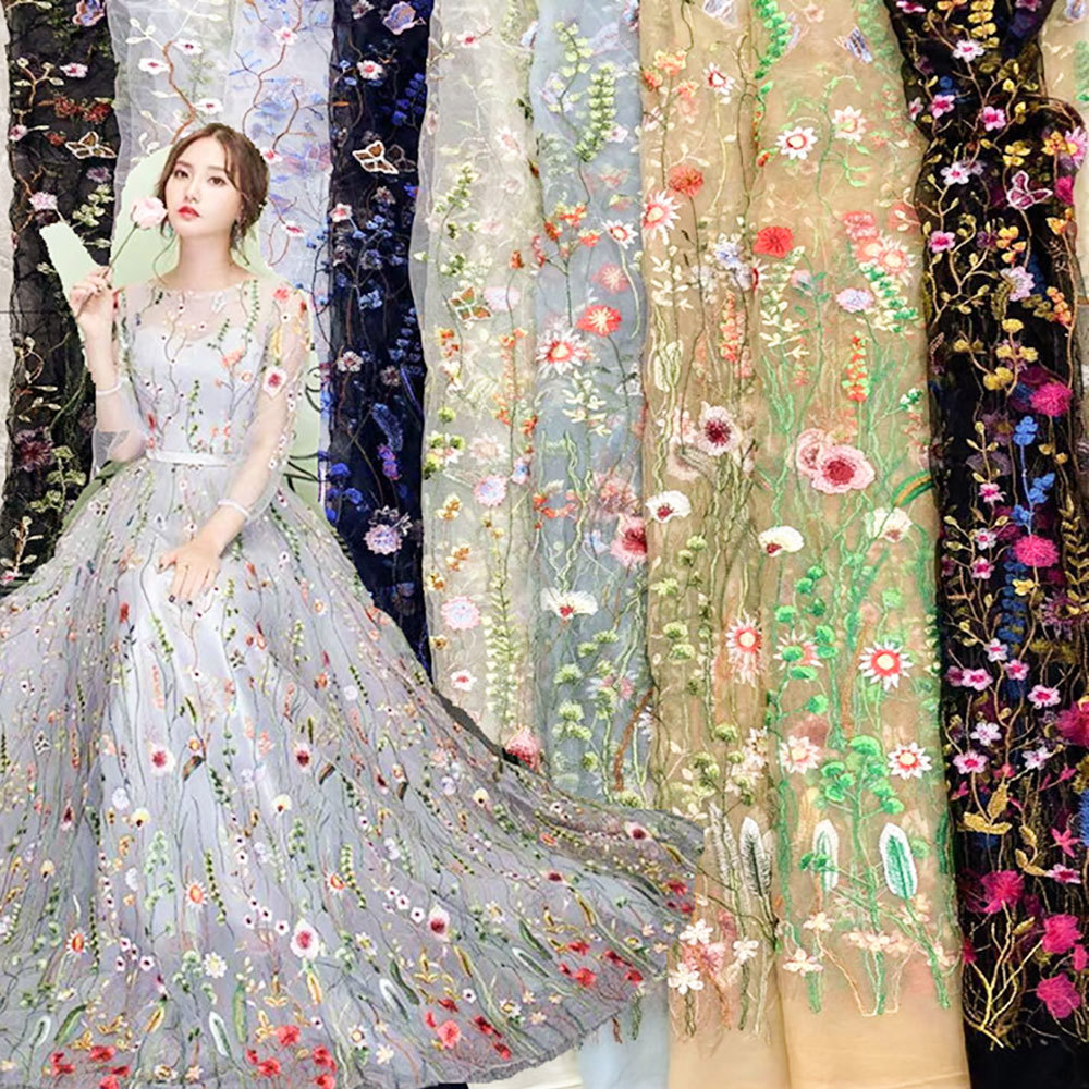 Tela de encaje de planta acuát - Embroidery Abaya reseña y precio