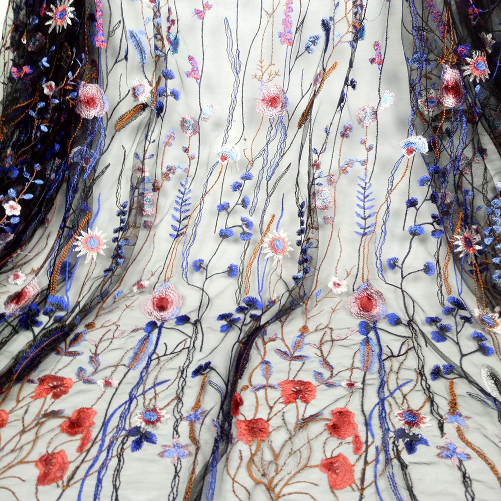 Tela de encaje de planta acuát - Embroidery Abaya reseña y precio