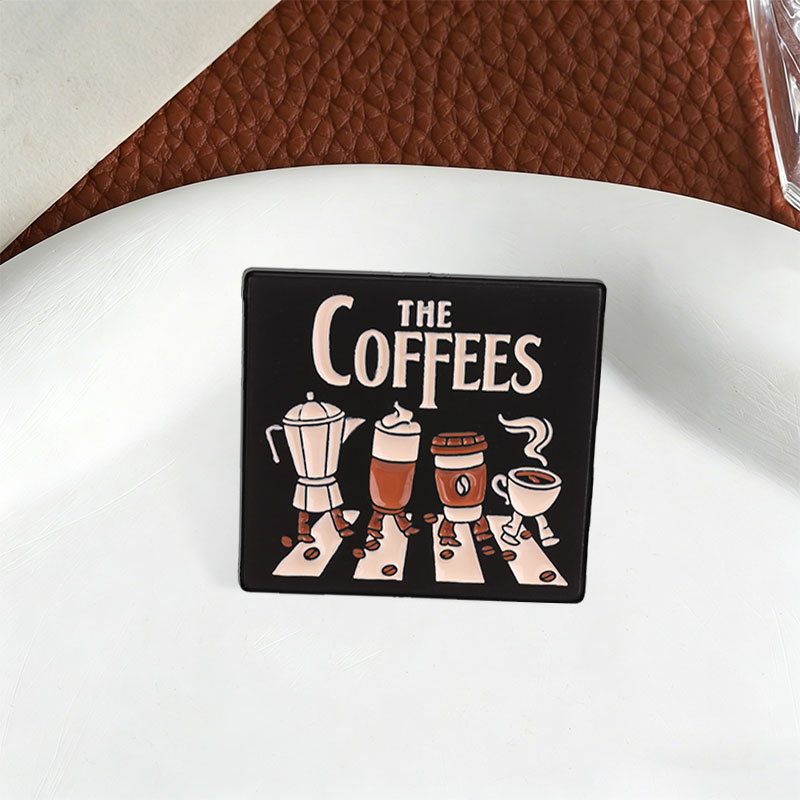 Broches de esmalte de café, in - Embroidery Initials reseña y precio