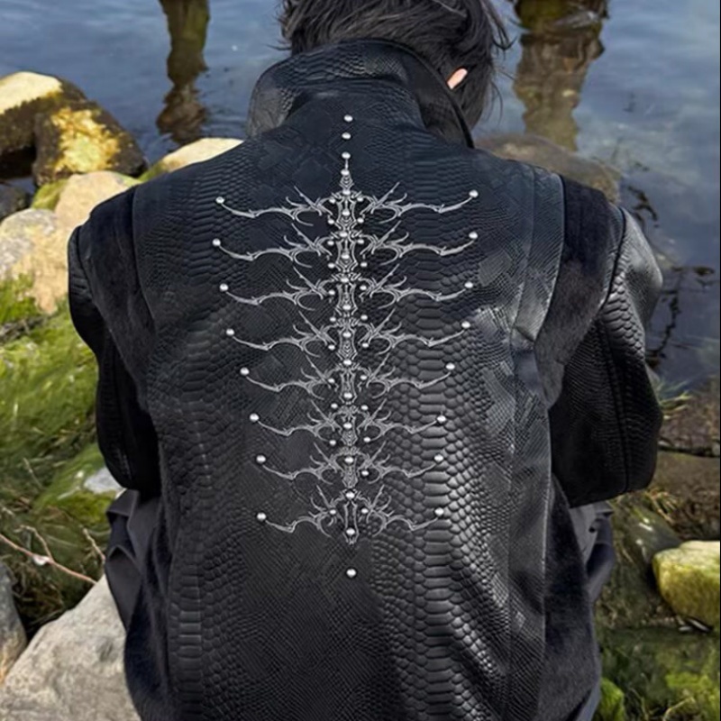 Chaqueta Negra para Hombre con - Embroidery Knit reseña y precio