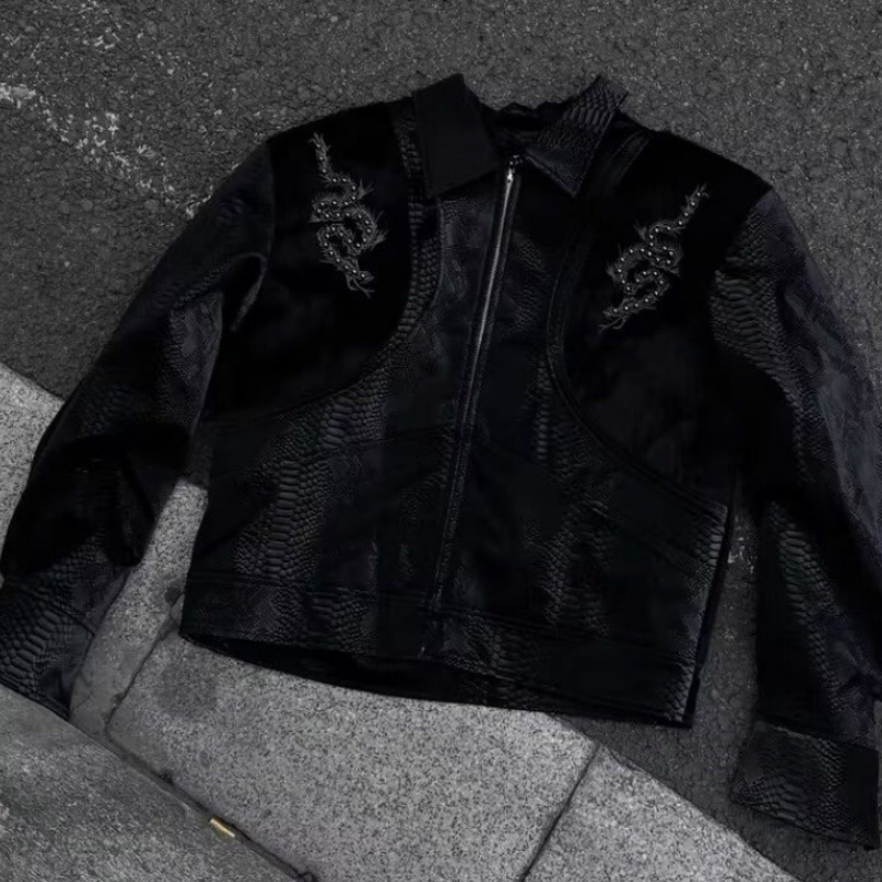 Chaqueta Negra para Hombre con - Embroidery Knit reseña y precio