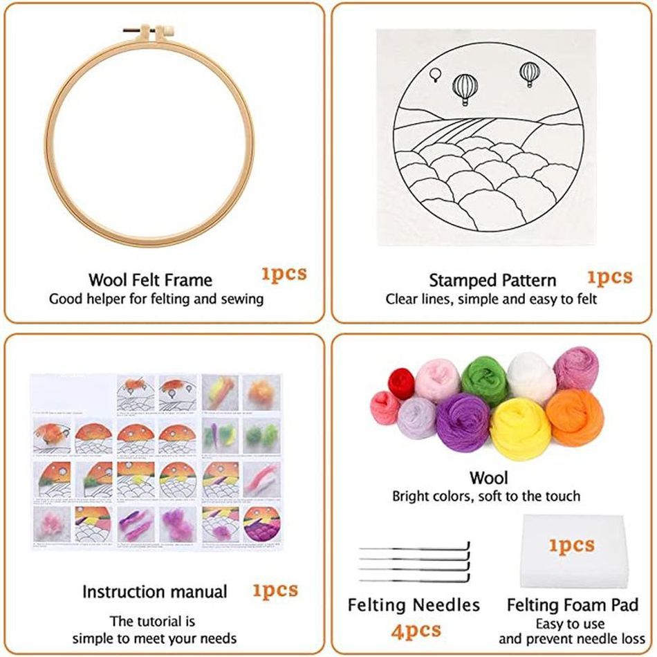 Kit de fieltro floral CHENISTO - Embroidery For Beginners reseña y precio
