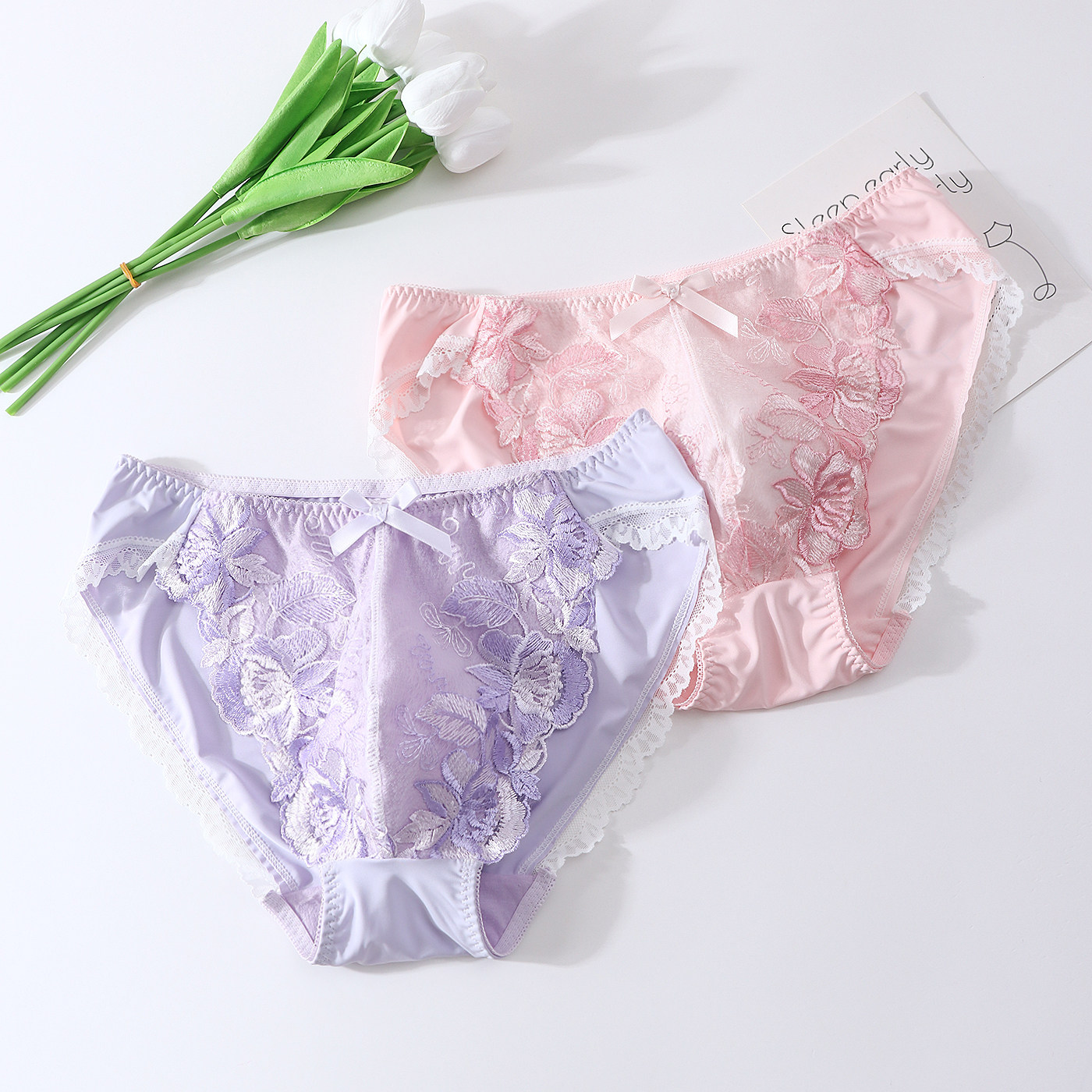 Calzoncillos de Encaje Floral  - Embroidery Knit reseña y precio
