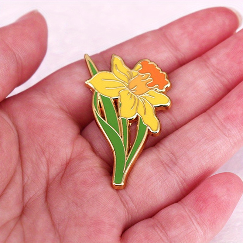 Broche de narciso amarillo, pl - Embroidery Legacy reseña y precio