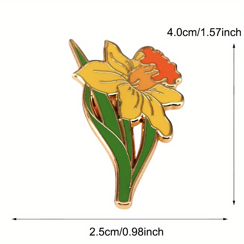 Broche de narciso amarillo, pl - Embroidery Legacy reseña y precio