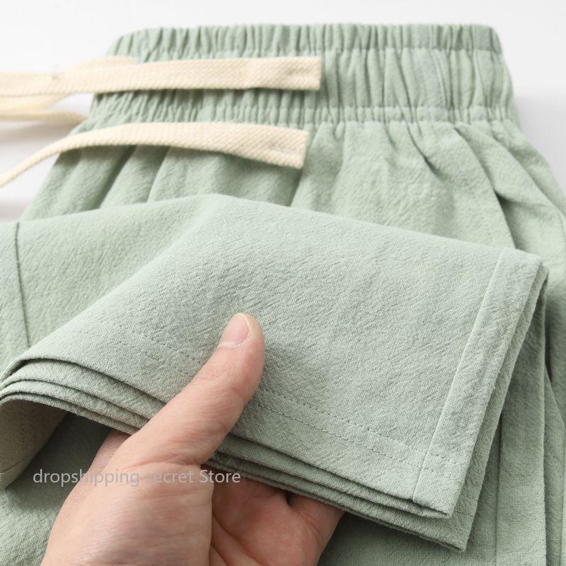 Pantalones deportivos de algod - Linen Fabric Natural reseña y precio