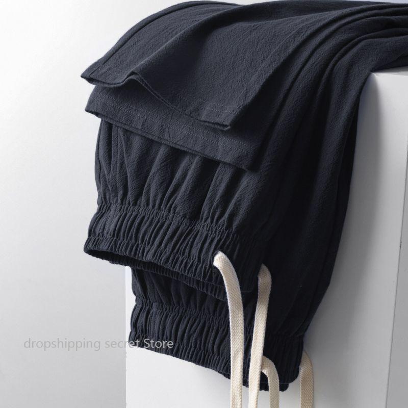 Pantalones deportivos de algod - Linen Fabric Natural reseña y precio
