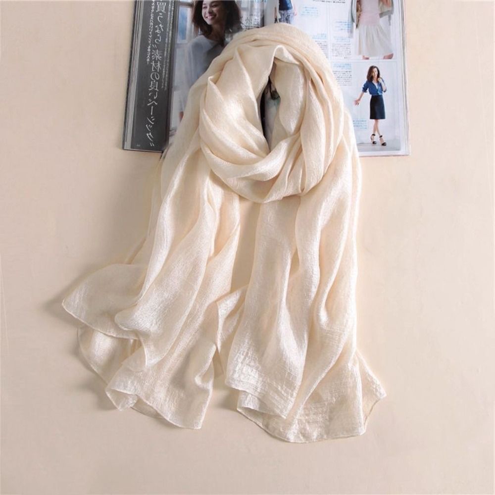 Bufanda lisa de lino para muje - Linen Fabric Natural reseña y precio