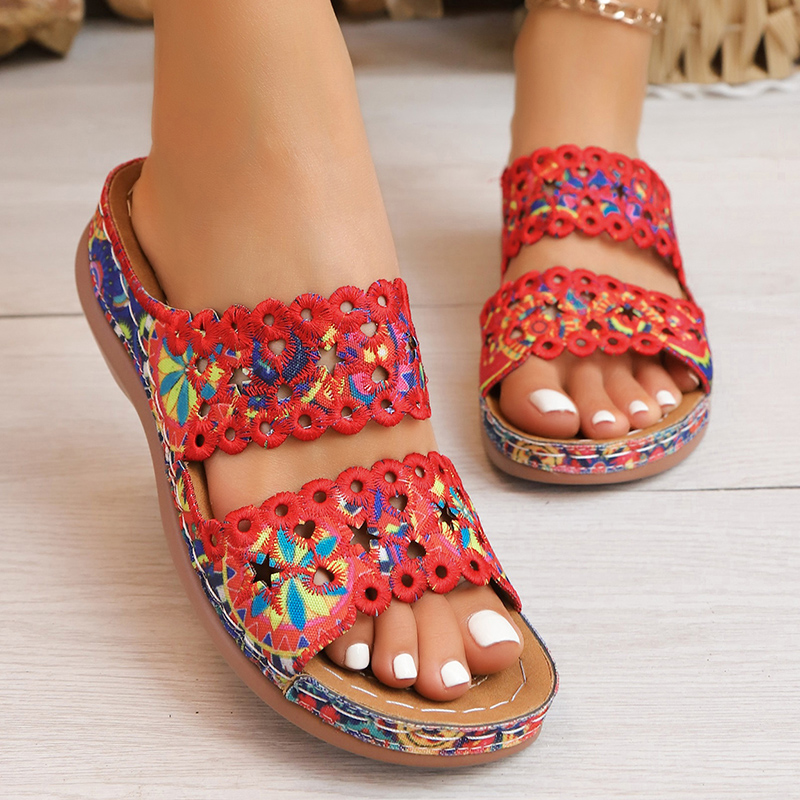 Sandalias de Plataforma con Bo - Embroidery Flower reseña y precio