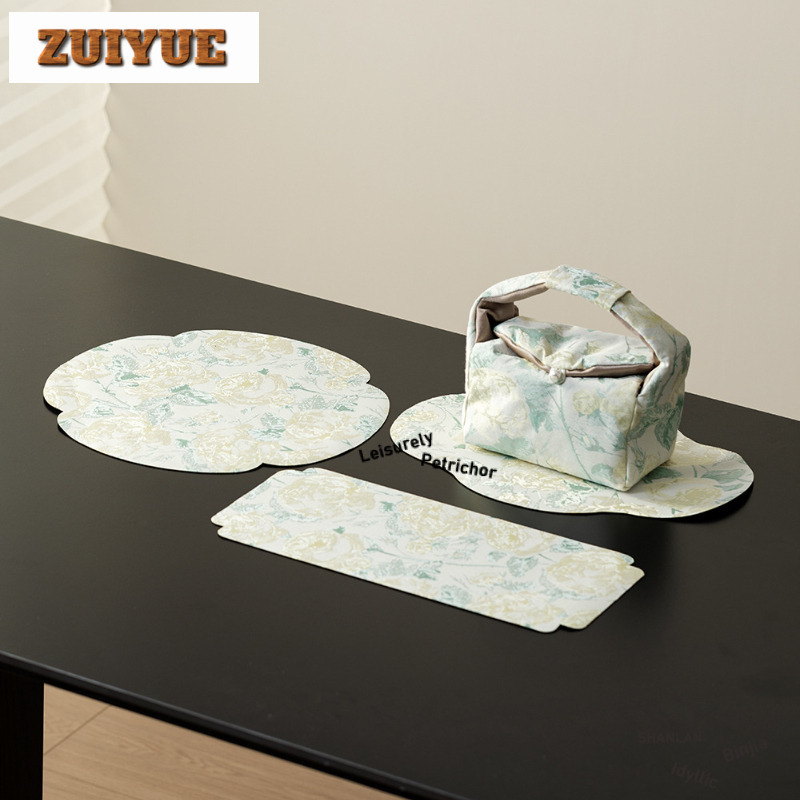 Manteles de mesa de té con bor - Embroidery Roses reseña y precio