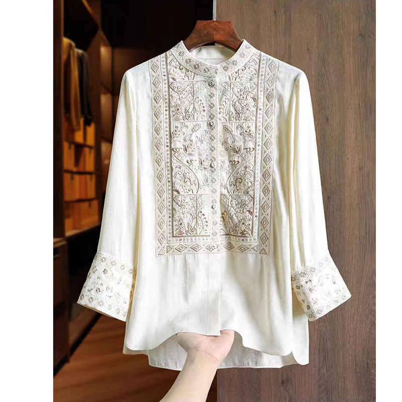 Camisa de Verano de Seda y Ray - Embroidery Unique Design reseña y precio