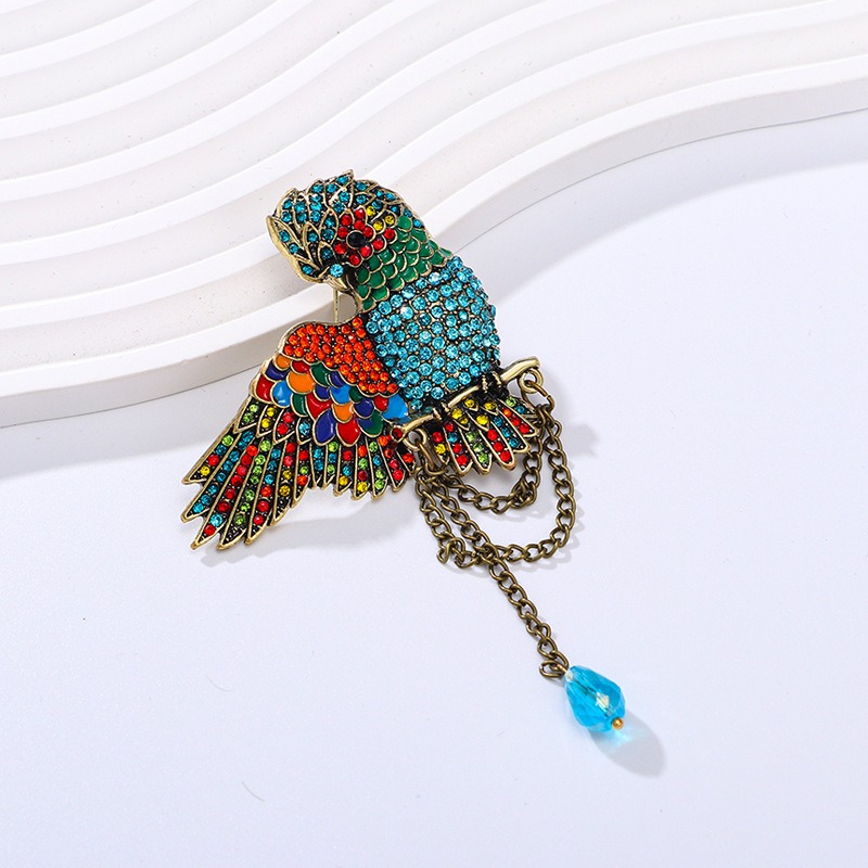 Broche colgante de loro Retro, - Embroidery Legacy reseña y precio