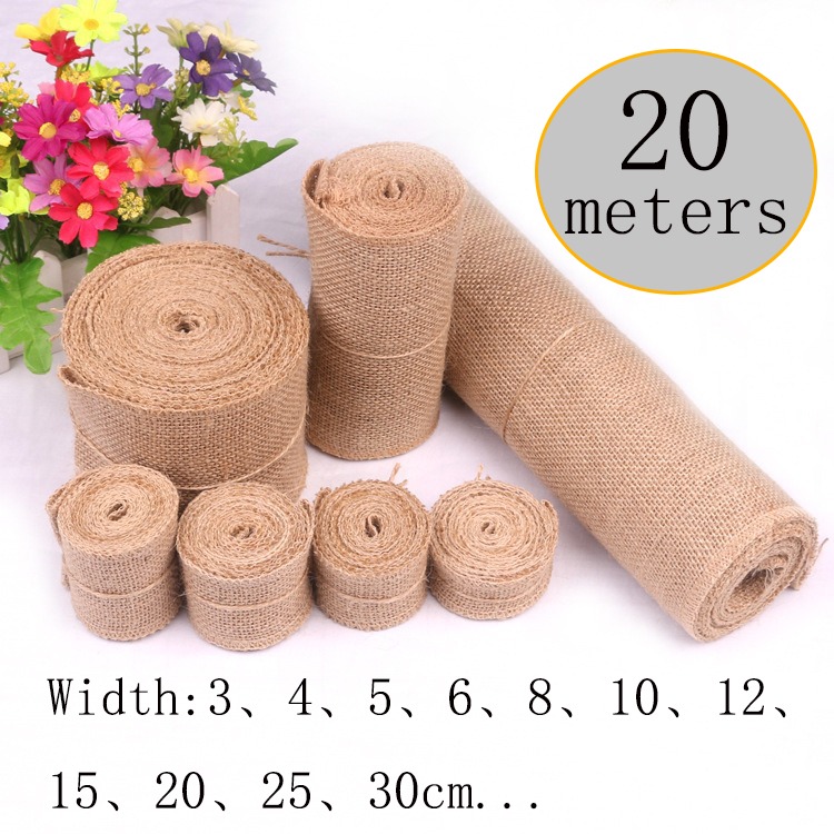 Cinta de Yute Natural de 5-30  - Linen Fabric Natural reseña y precio
