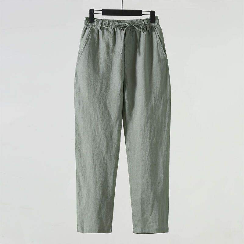 Pantalones Casuales de Lino y  - Linen Fabric Natural reseña y precio