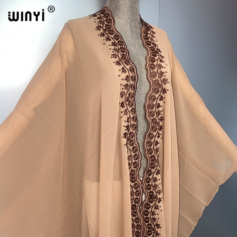 WINYI kimono bohemio cárdigan  - Embroidery Abaya reseña y precio