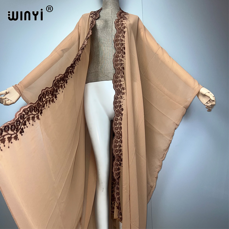 WINYI kimono bohemio cárdigan  - Embroidery Abaya reseña y precio