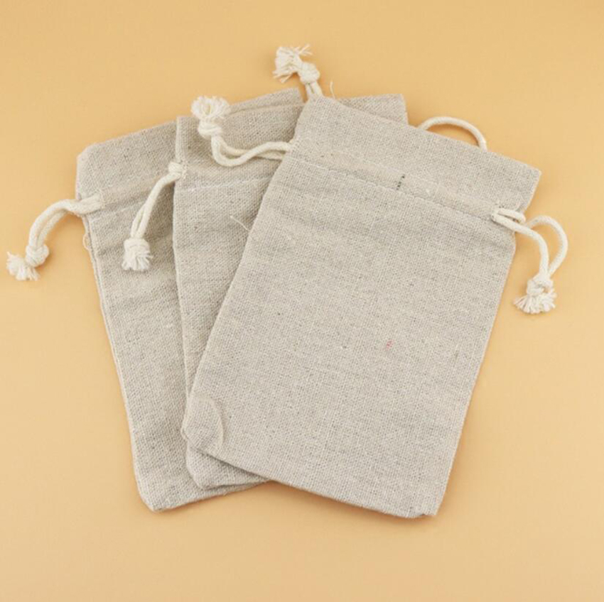 50 Uds. Bolsas de lino con cor - Linen Fabric Natural reseña y precio