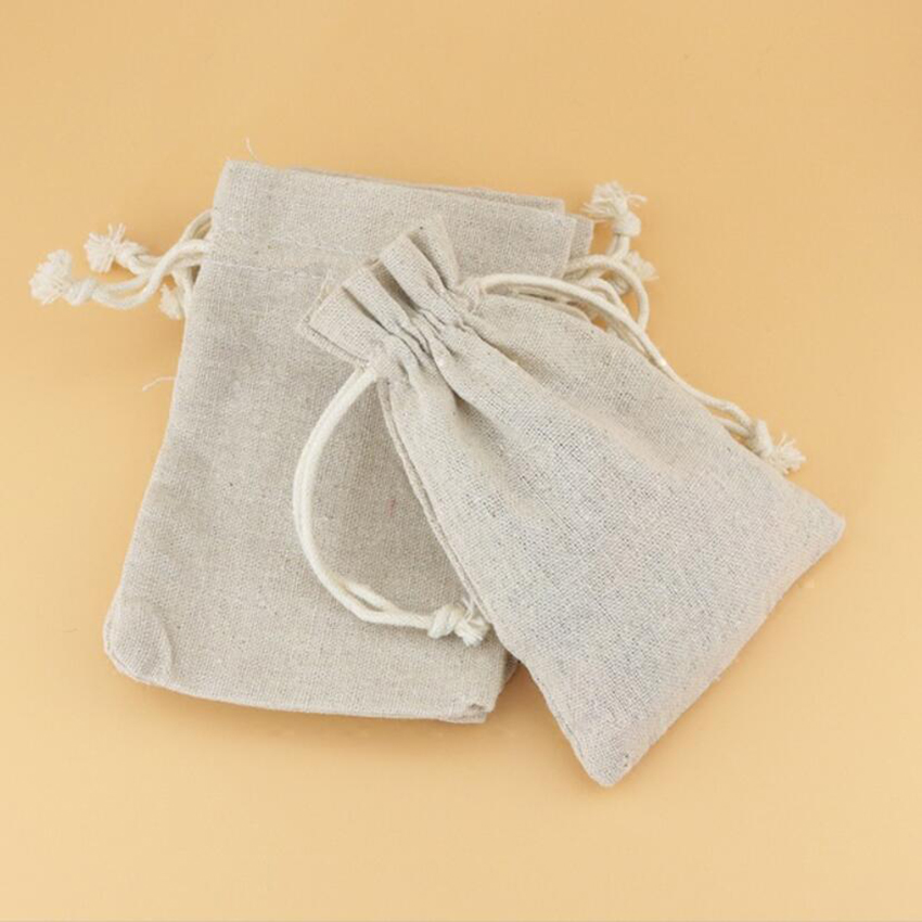 50 Uds. Bolsas de lino con cor - Linen Fabric Natural reseña y precio