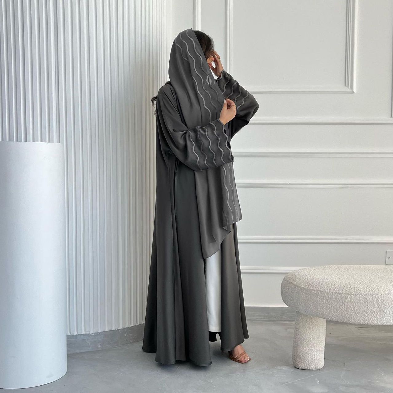 Vestidos de mujer Eid musulmán - Embroidery Hijab reseña y precio
