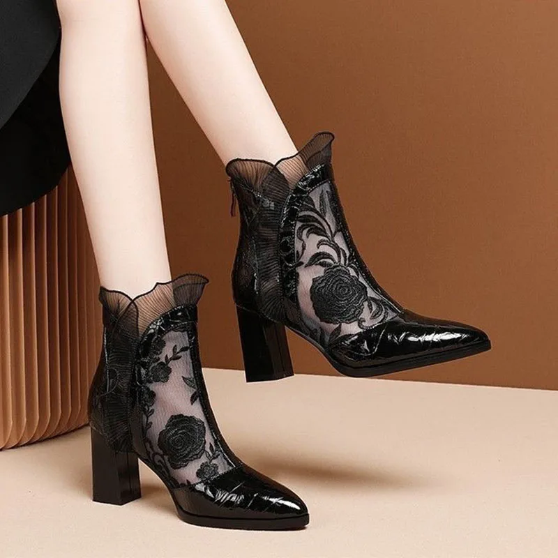 Tacones altos para mujer, bota - Embroidery Abaya reseña y precio
